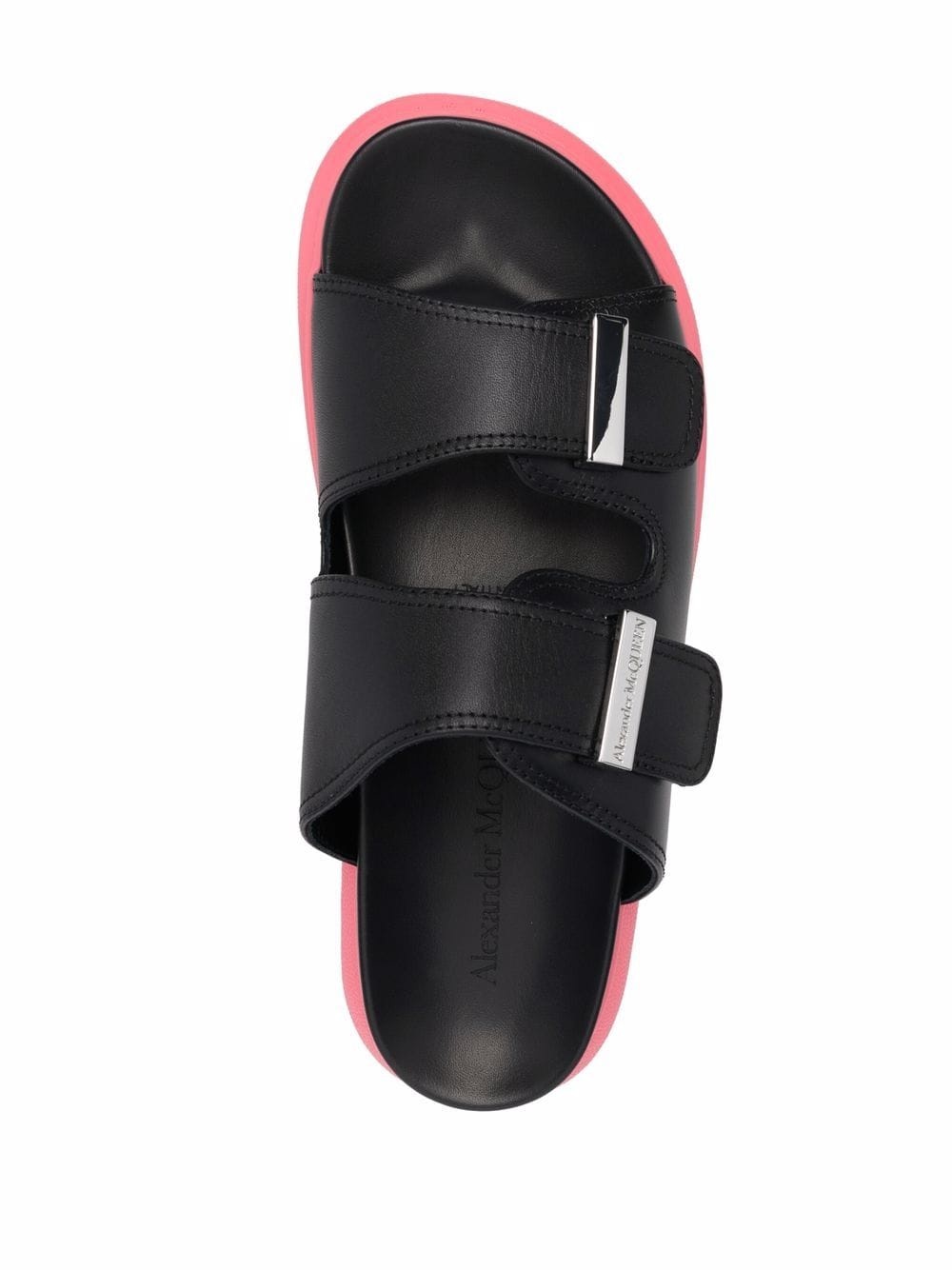 Double-strap two-tone 50mm sandals - 4
