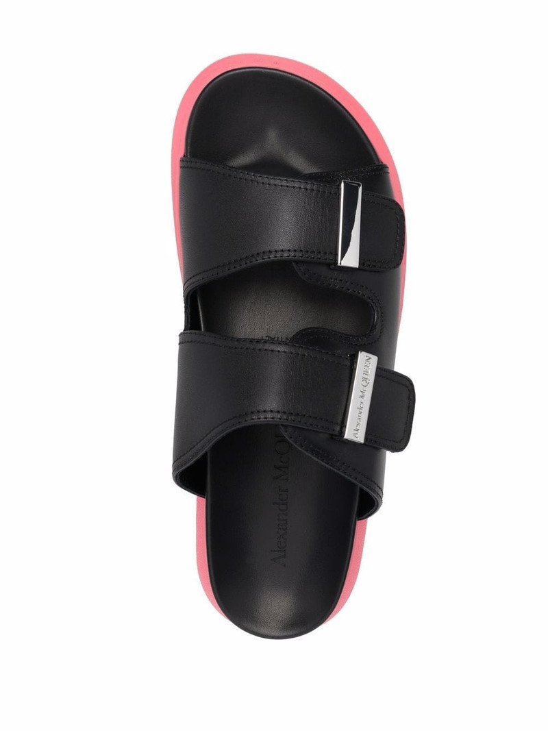 Double-strap two-tone 50mm sandals 4