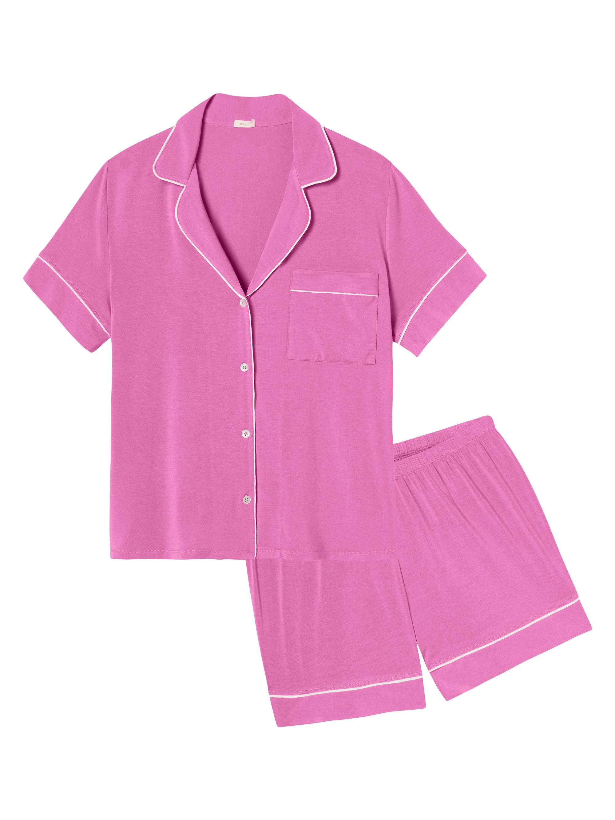 Women's Gisele Relaxed 2-Piece Pajama Set - Italian Rose Ivory - 1