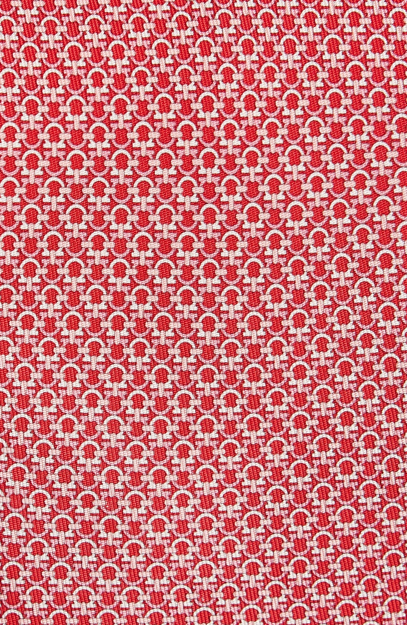 FERRAGAMO Gancini Print Silk Tie in F.rosso/Rosa at Nordstrom - 2