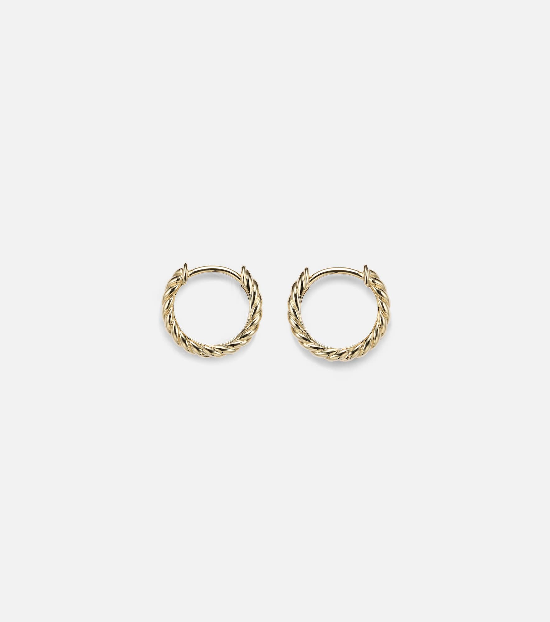 Sculpted Cable Micro 18kt gold hoop earrings - 4