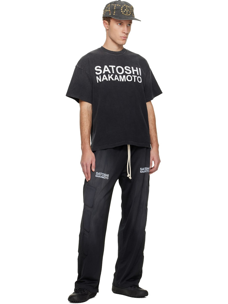 SATOSHI NAKAMOTO Black Stencil Logo T-shirt outlook