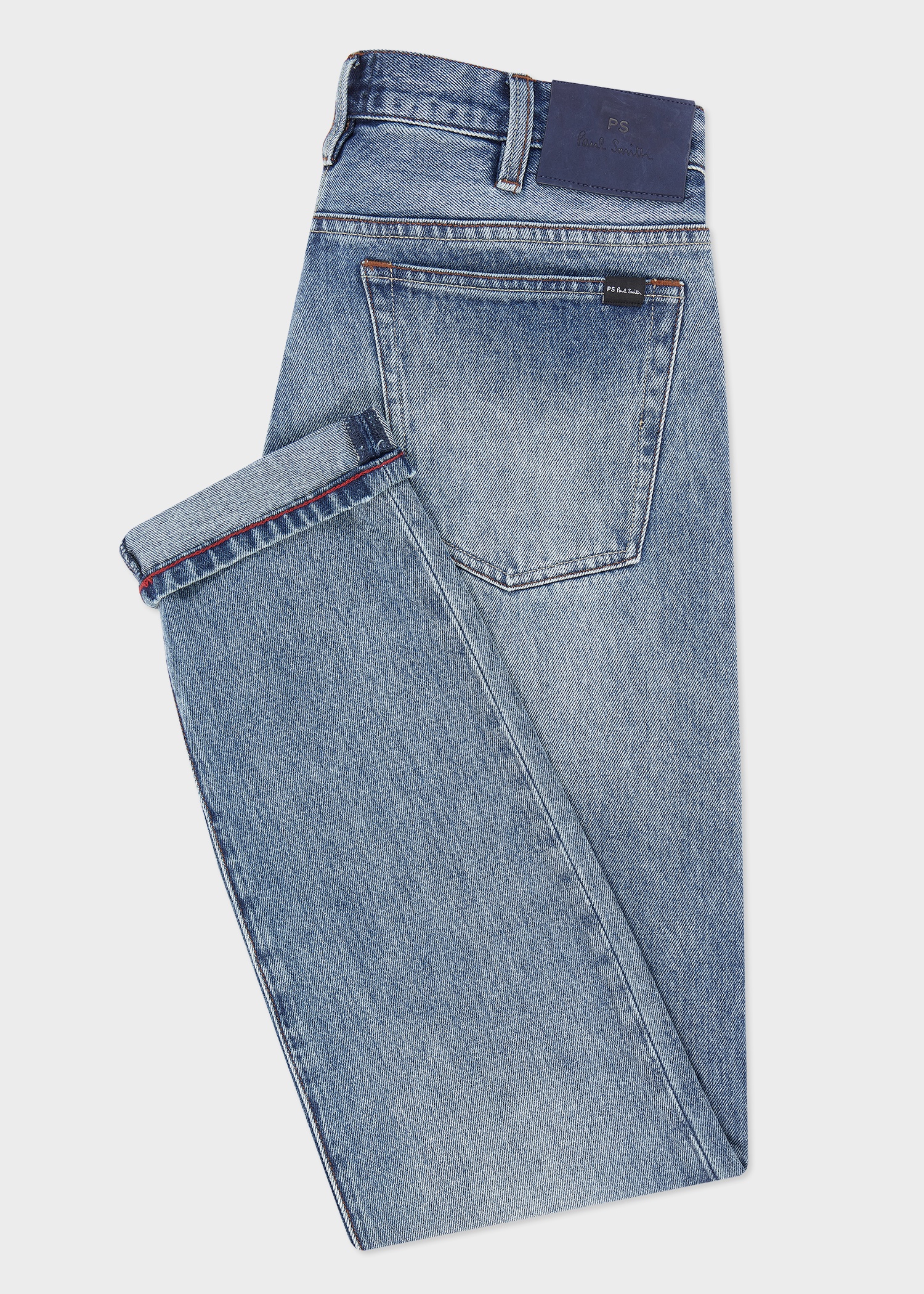 Tapered-Fit Vintage-Wash Rigid Jeans - 2
