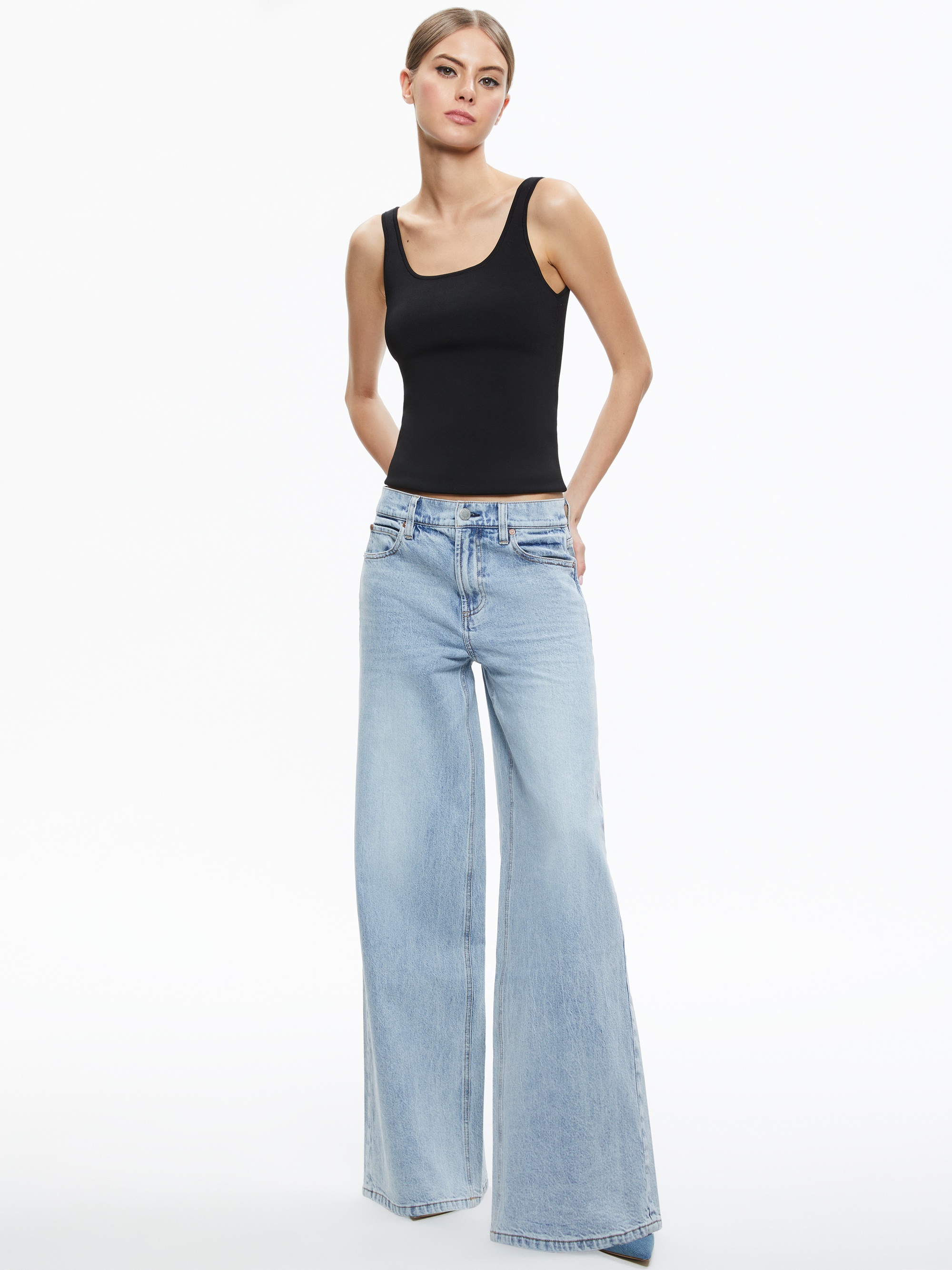 TRISH MID RISE BAGGY JEAN - 6