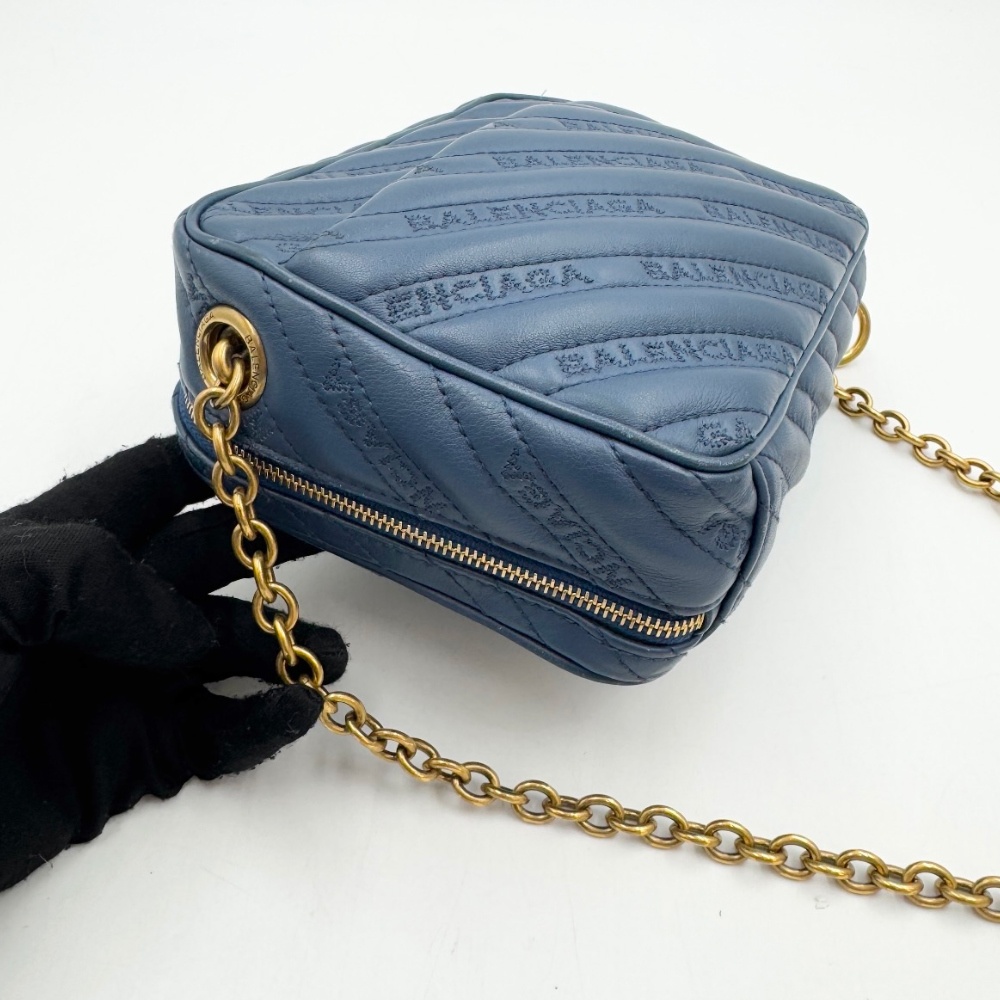 Balenciaga Blue Blanket Chain Crossbody Bag - 8