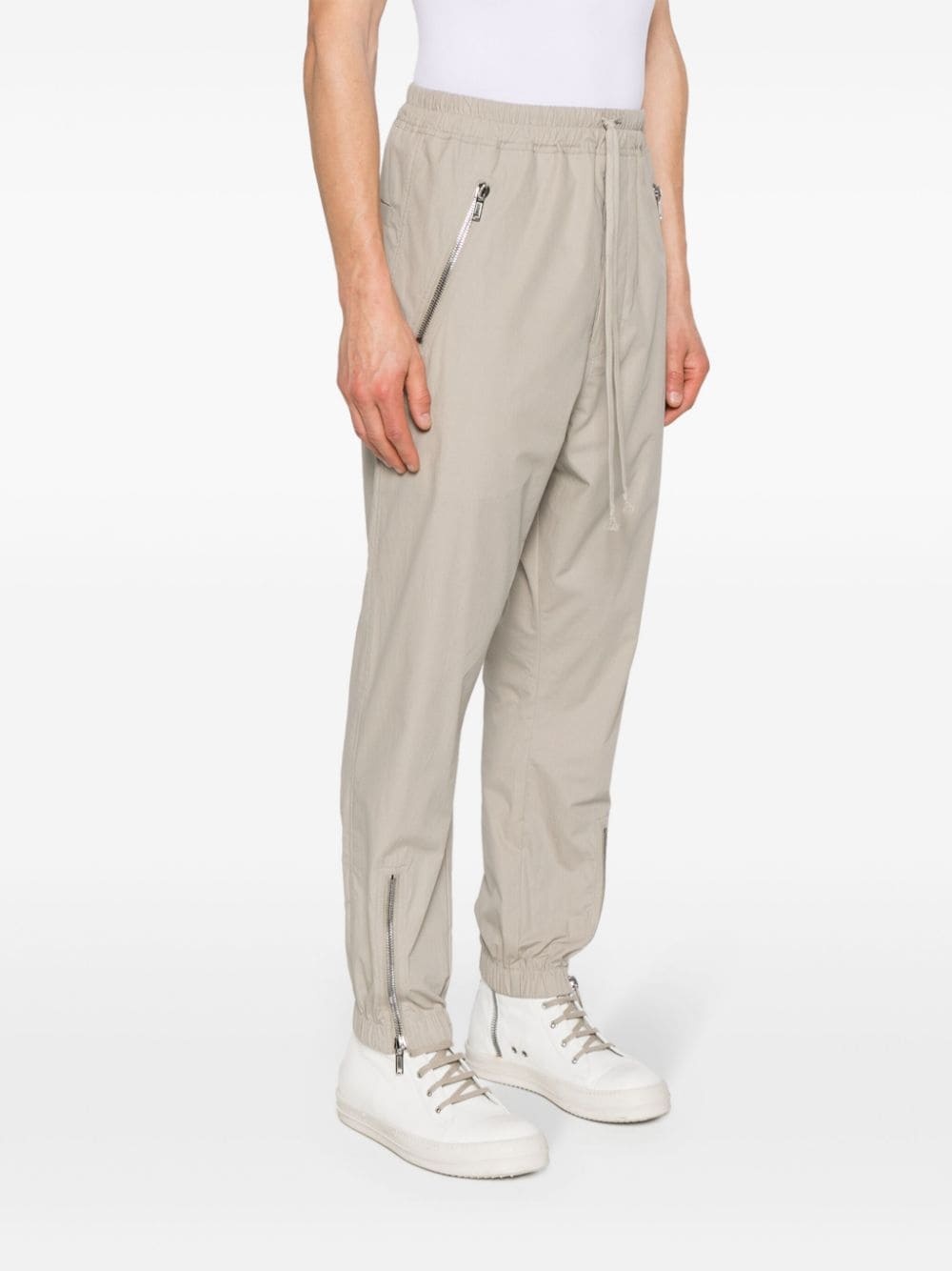 tapered organic cotton track pants - 3