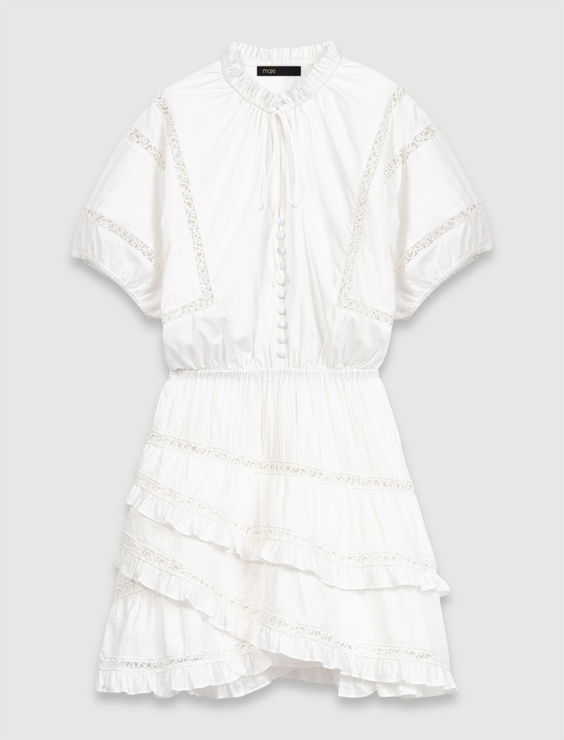 Short embroidered dress 1
