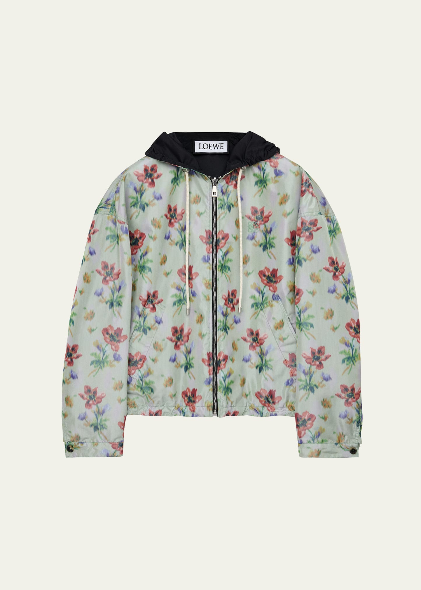 Men's Reversible Floral-Print Windbreaker - 1