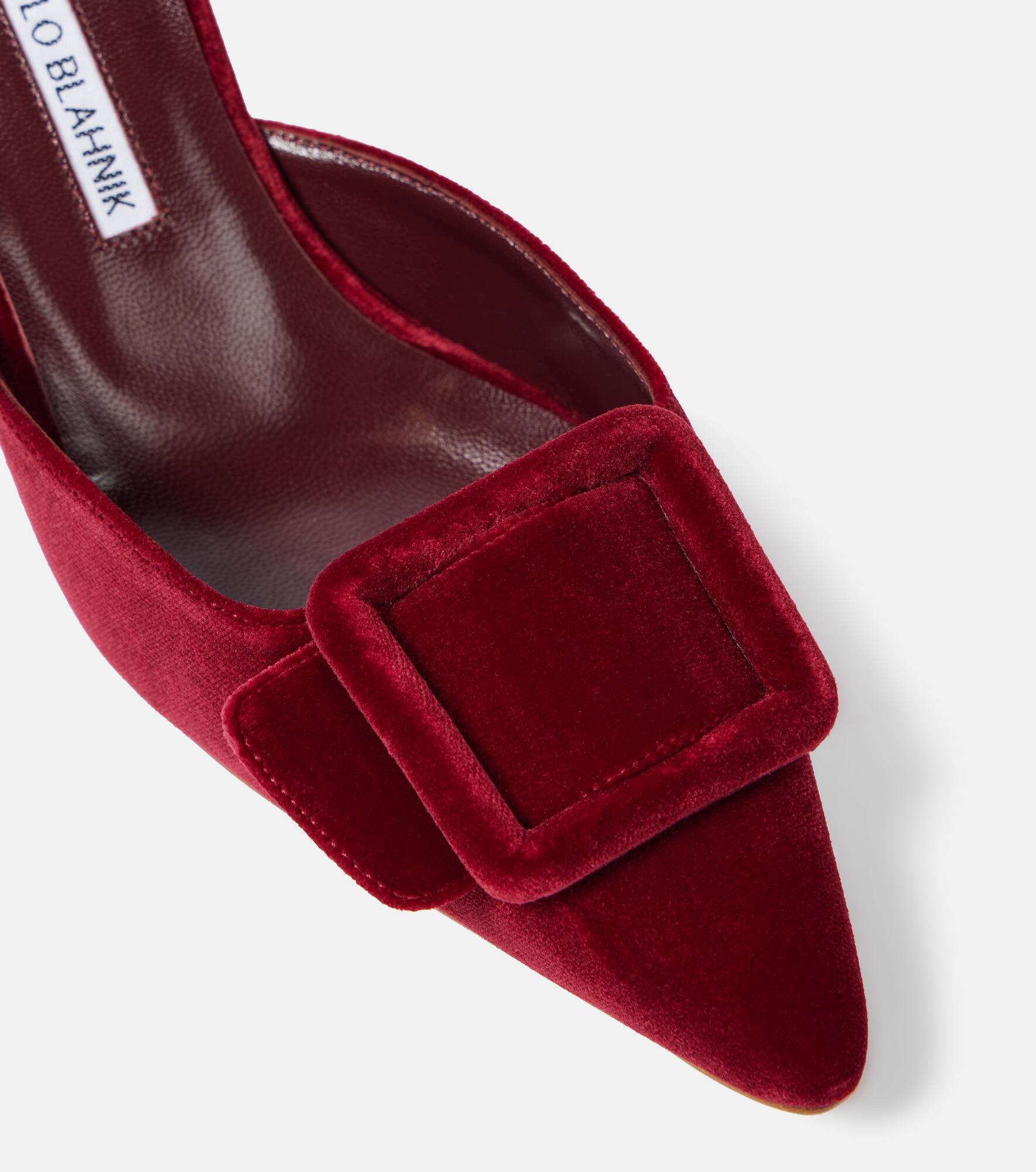 Maysale 50 velvet mules - 5