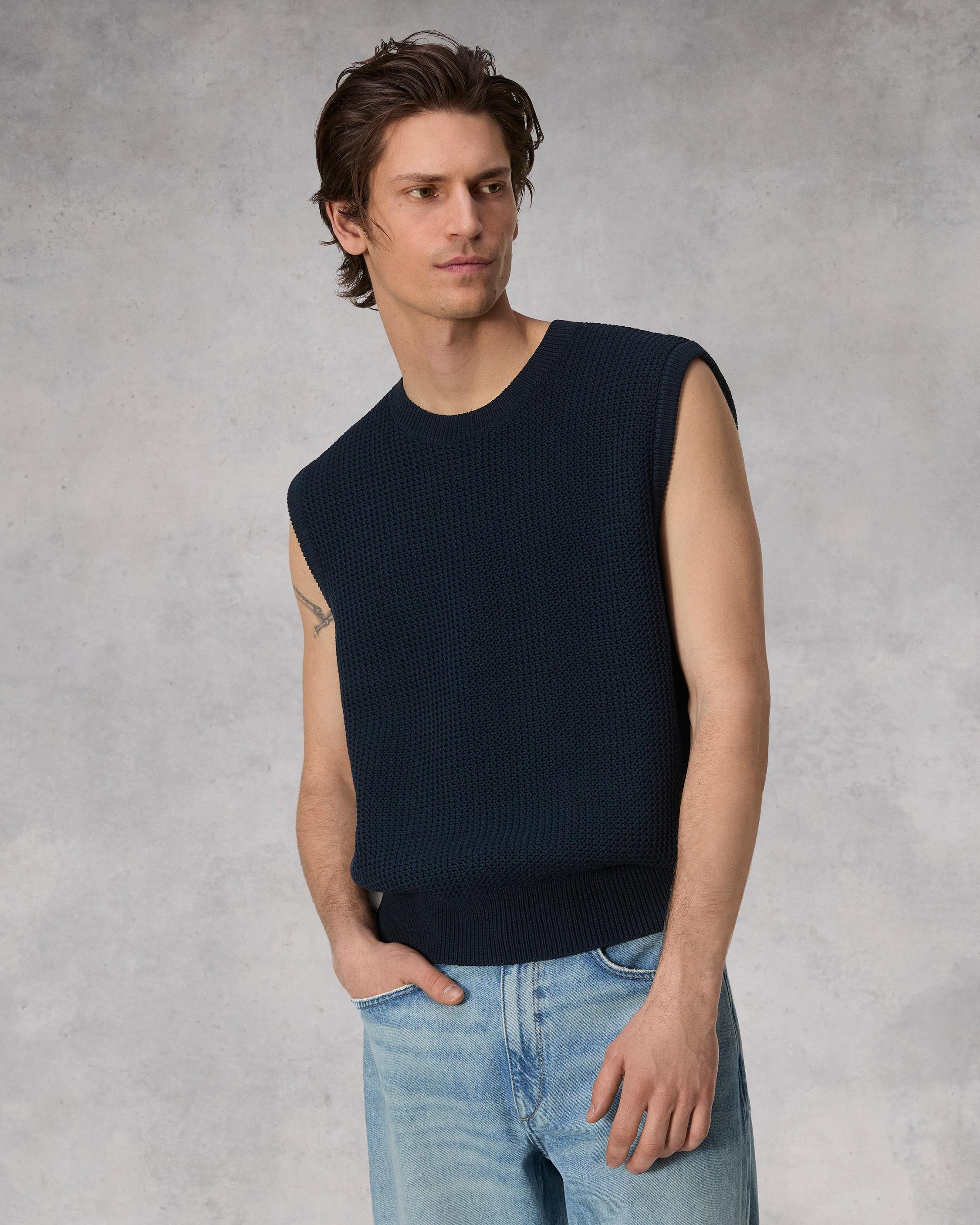 Karson Cotton Sweater Vest
Relaxed Fit - 2