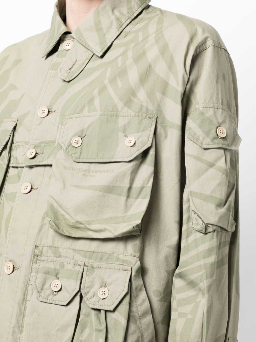 Explorer leaf-print shirt jacket - 5