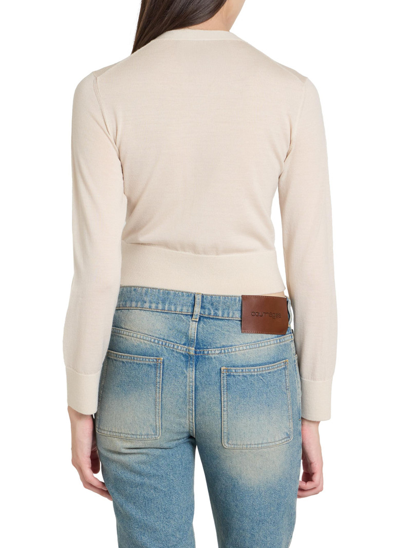 Women's Merino Wool Cardigan - Light Sand 5