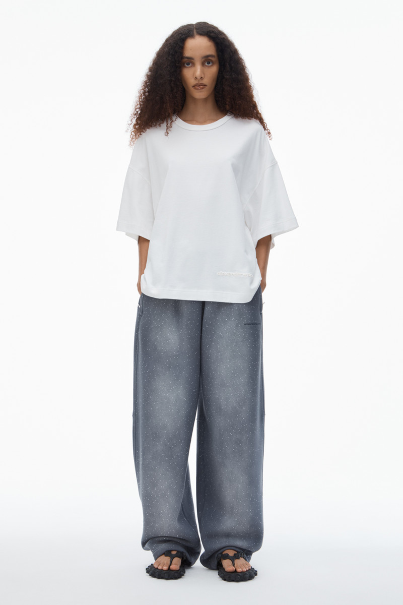 Alexander Wang Unisex Crystal Hotfix Sweatpant outlook