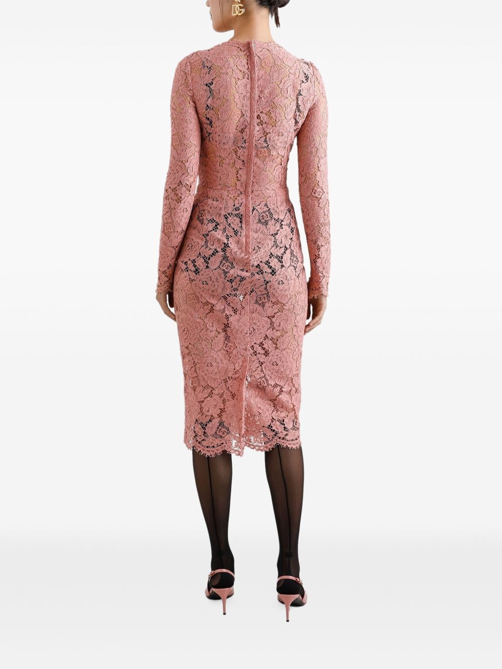 laced midi dress - 3