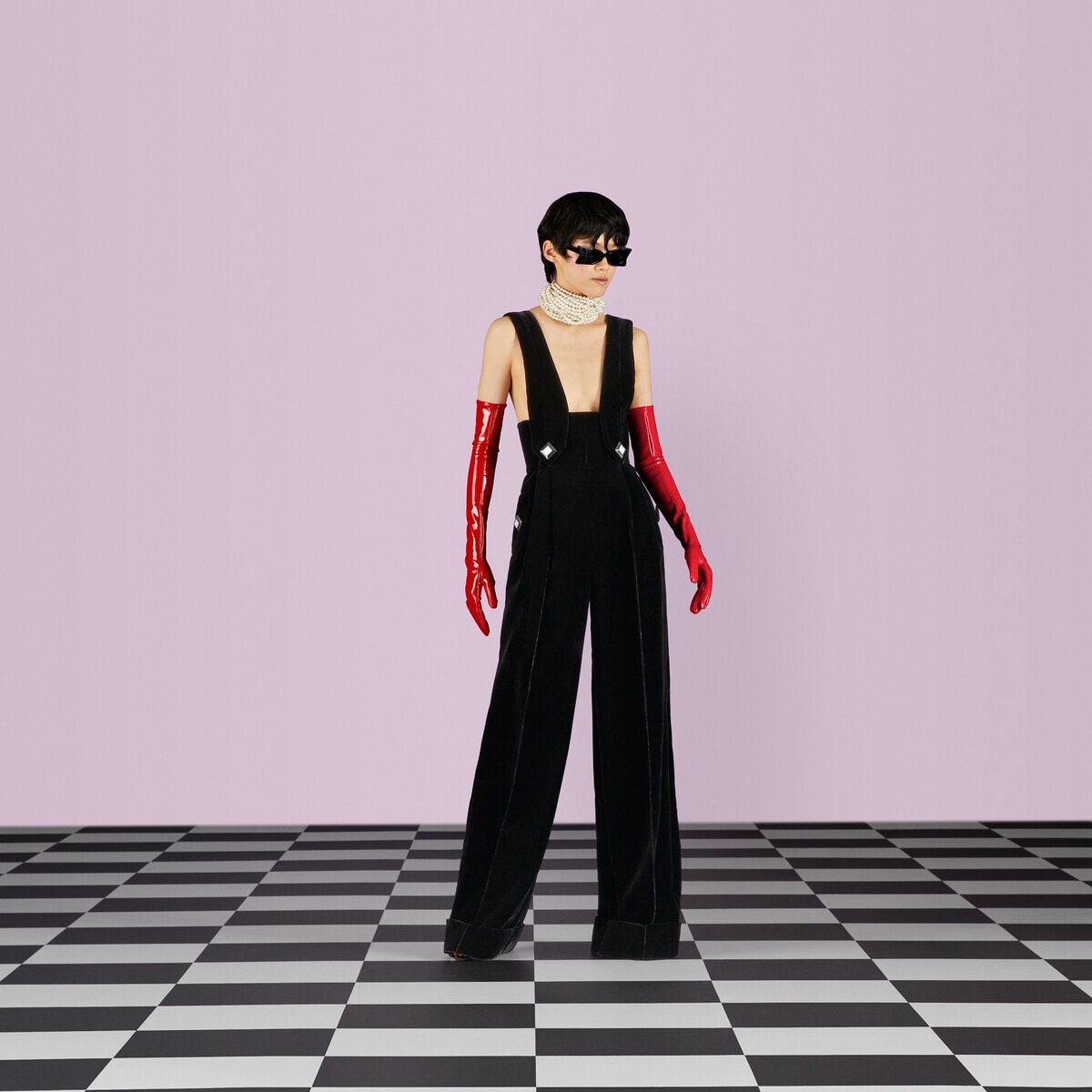 Silk viscose jumpsuit with cuffs - 2