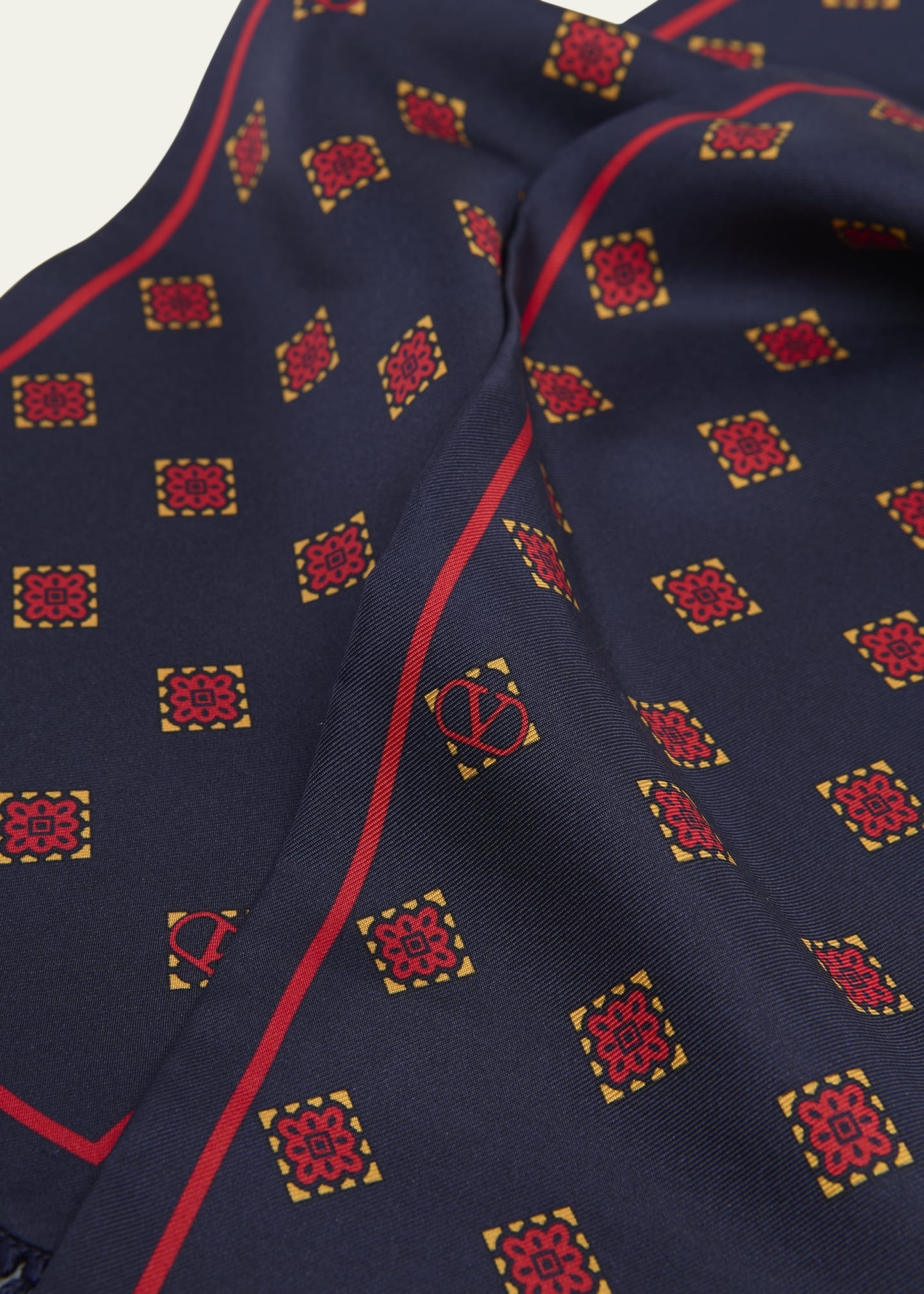 Men's Printed Silk Bandeau Scarf - 4