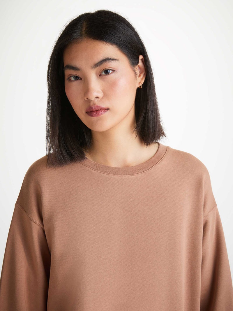 Women's Sweatshirt Quinn Cotton Modal Latte - 5