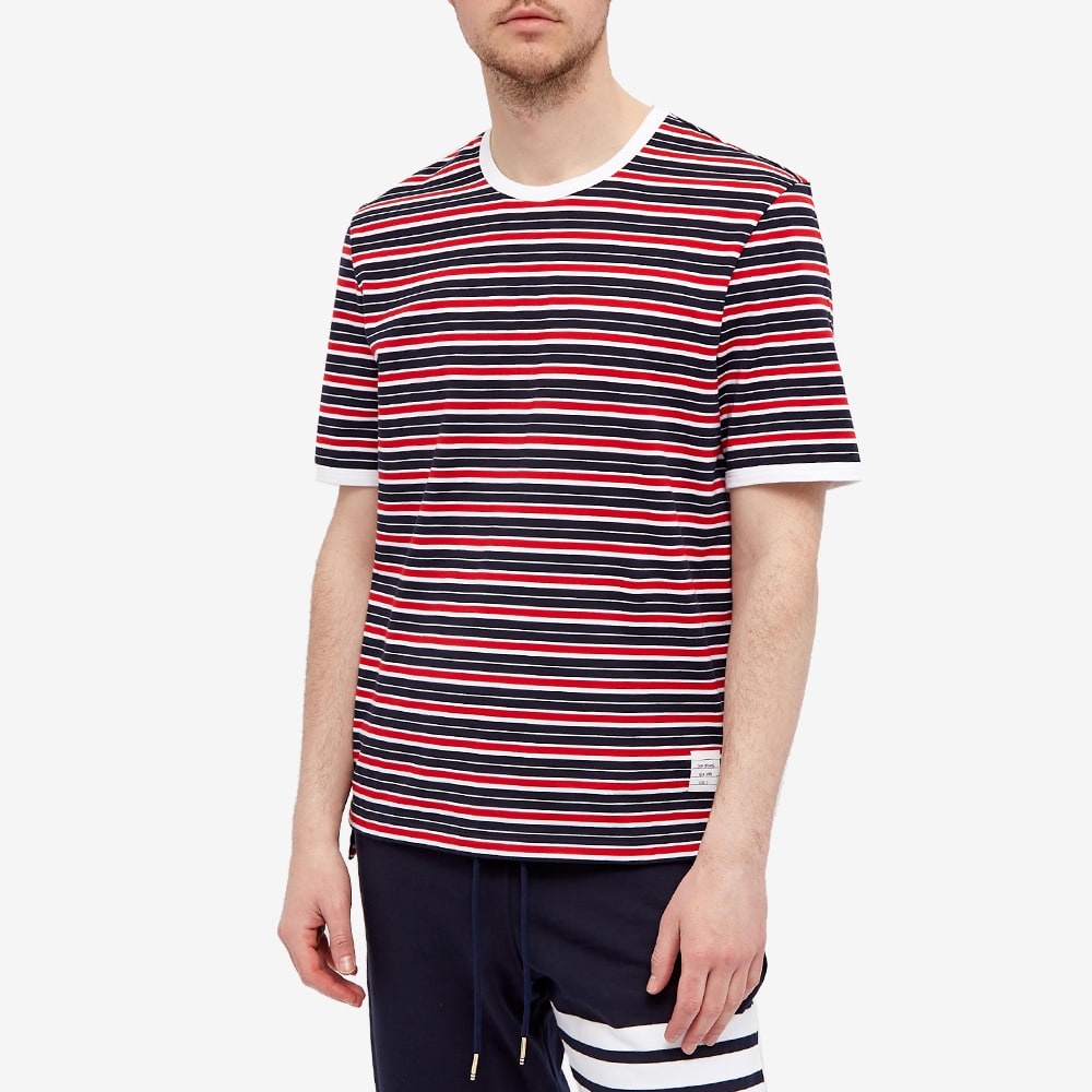 Thom Browne Striped Ringer Tee - 4