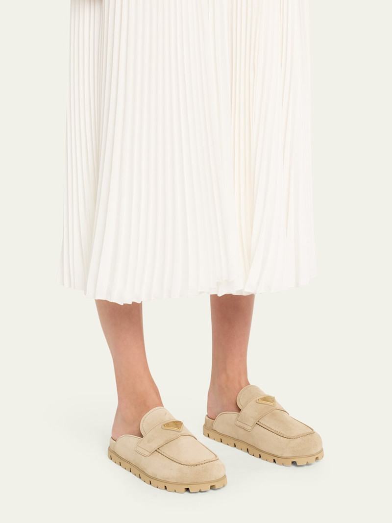 Prada Fussbett Suede Loafer Mules outlook