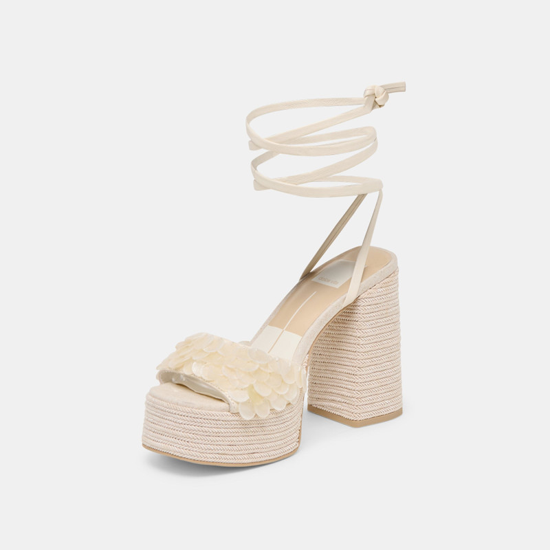 DORTHY CONFETTI HEELS IVORY LEATHER 6