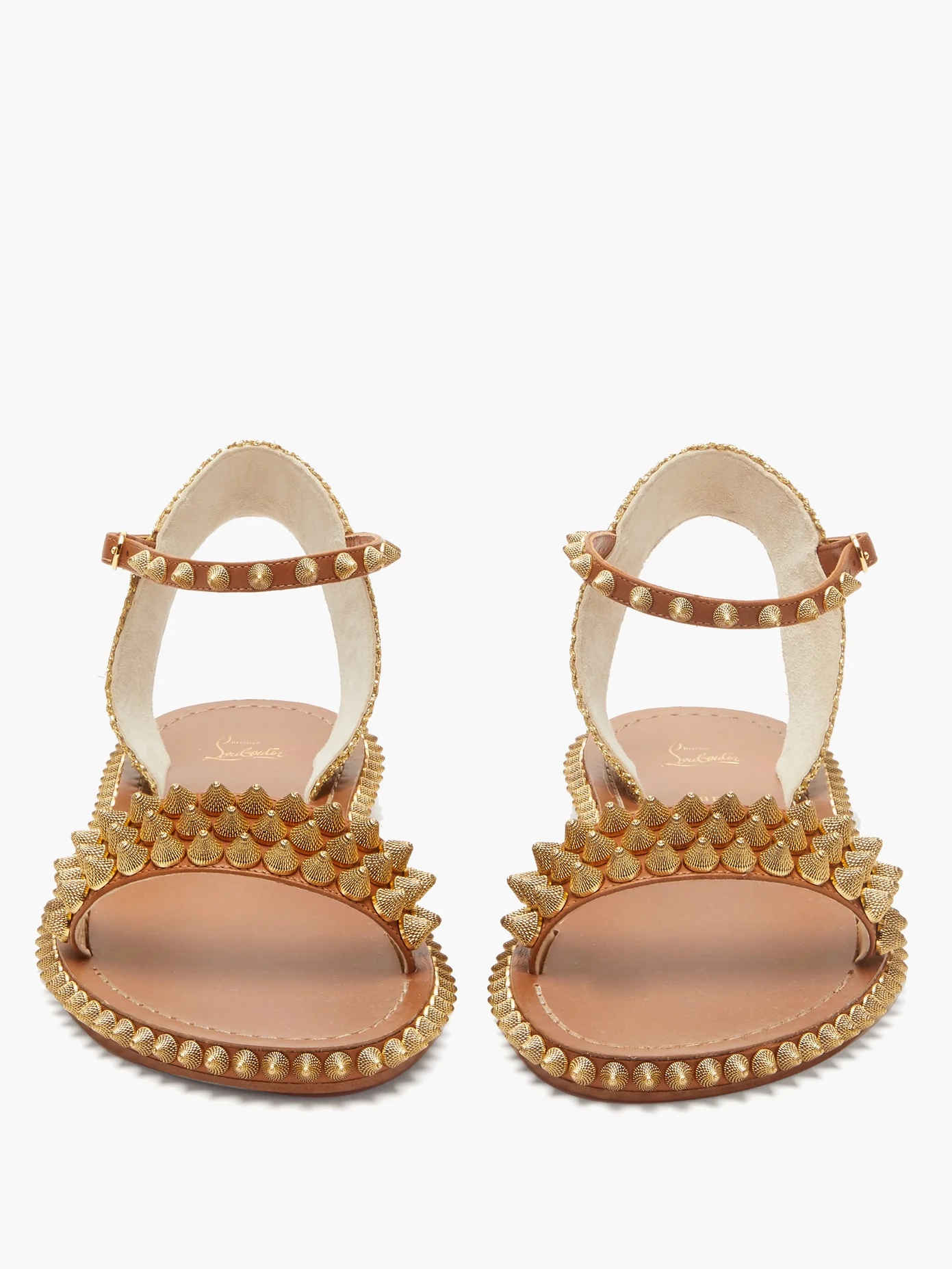 Cordorella spike-embellished leather sandals - 4