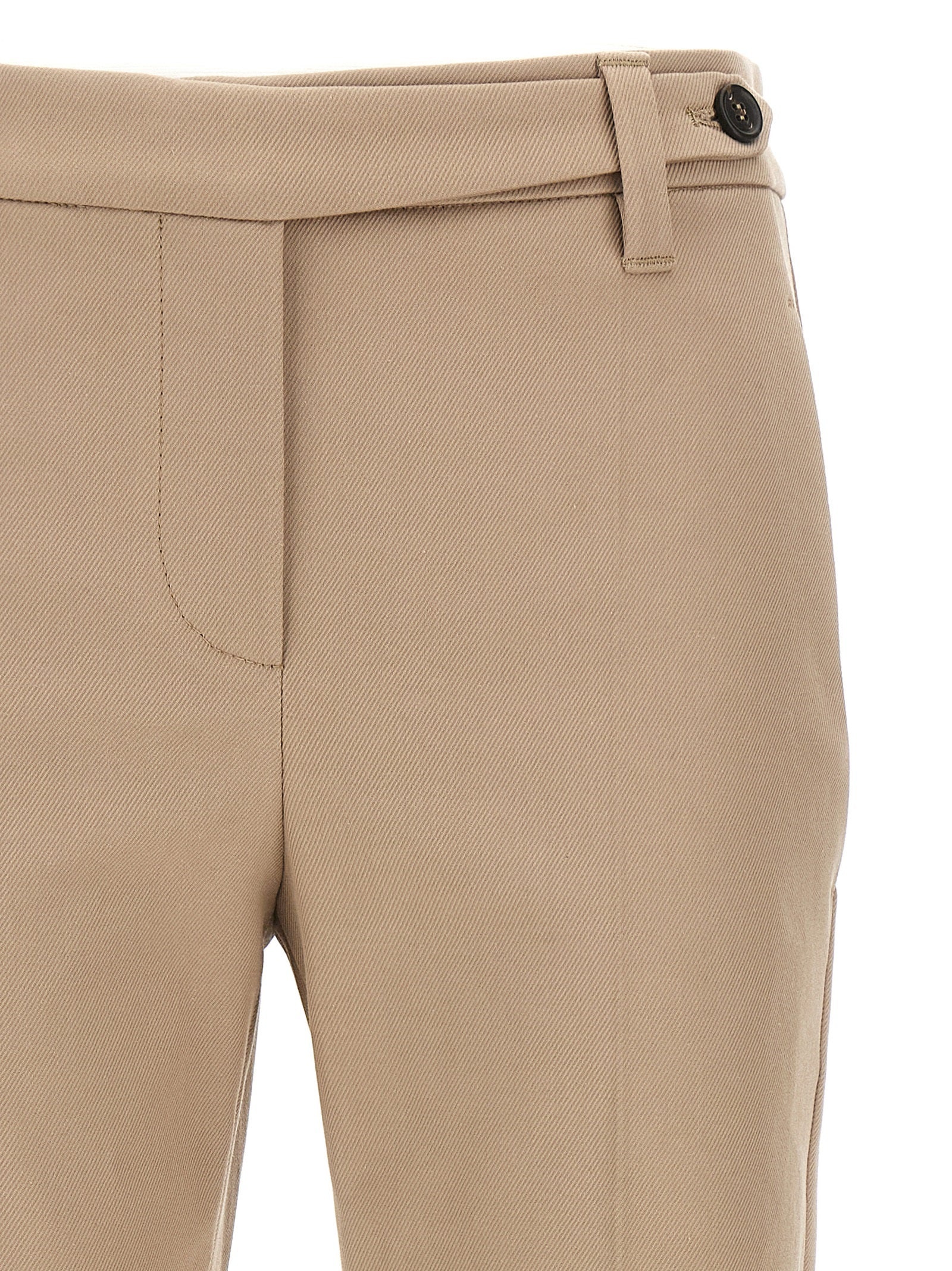 Monile Cotton Pants Beige - 3
