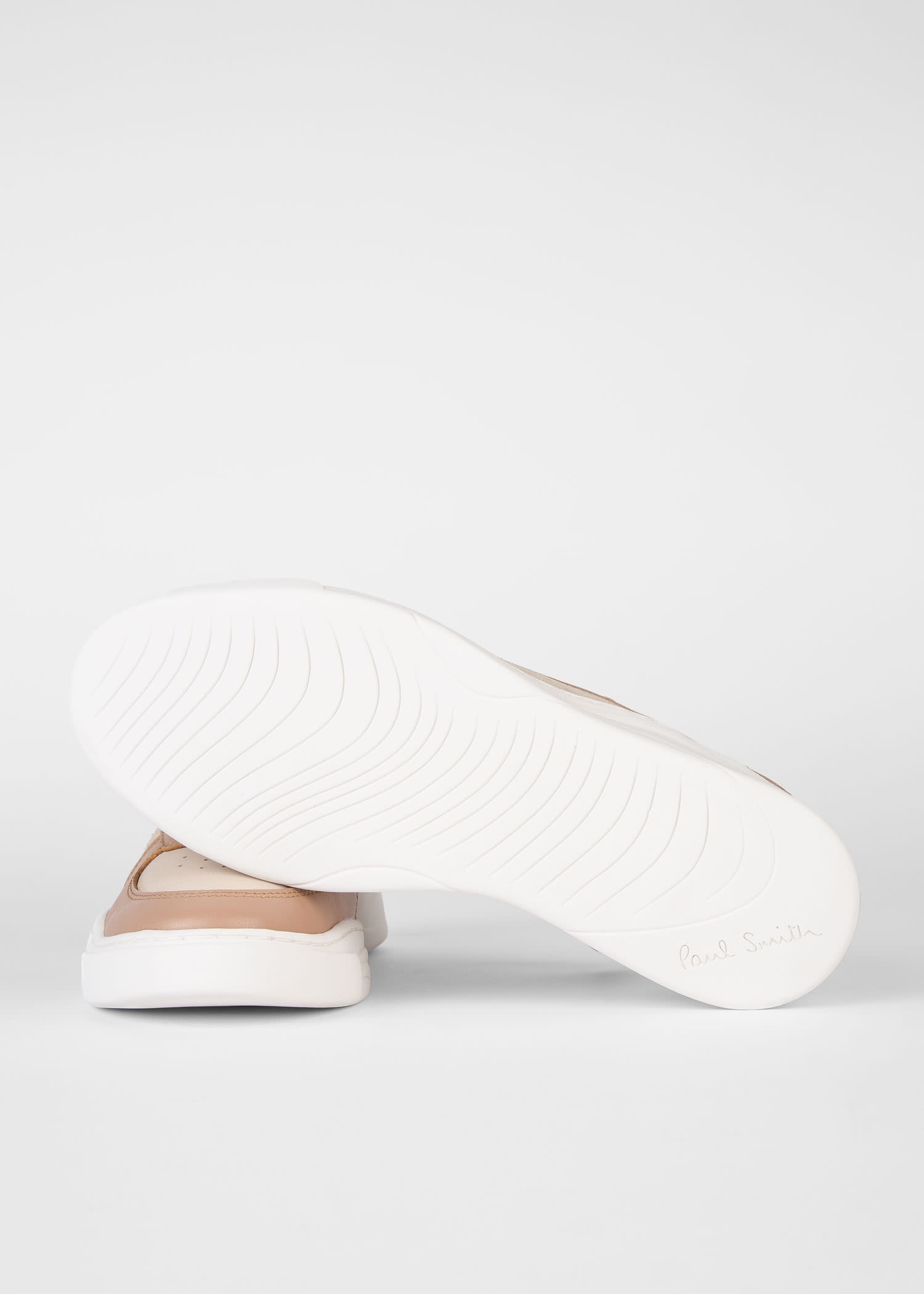Beige Leather 'Eden' Trainers - 4