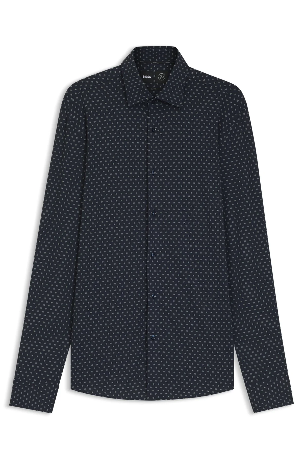 SLIM-FIT SHIRT IN ITALIAN-MADE PERFORMANCE-STRETCH FABRIC - 1