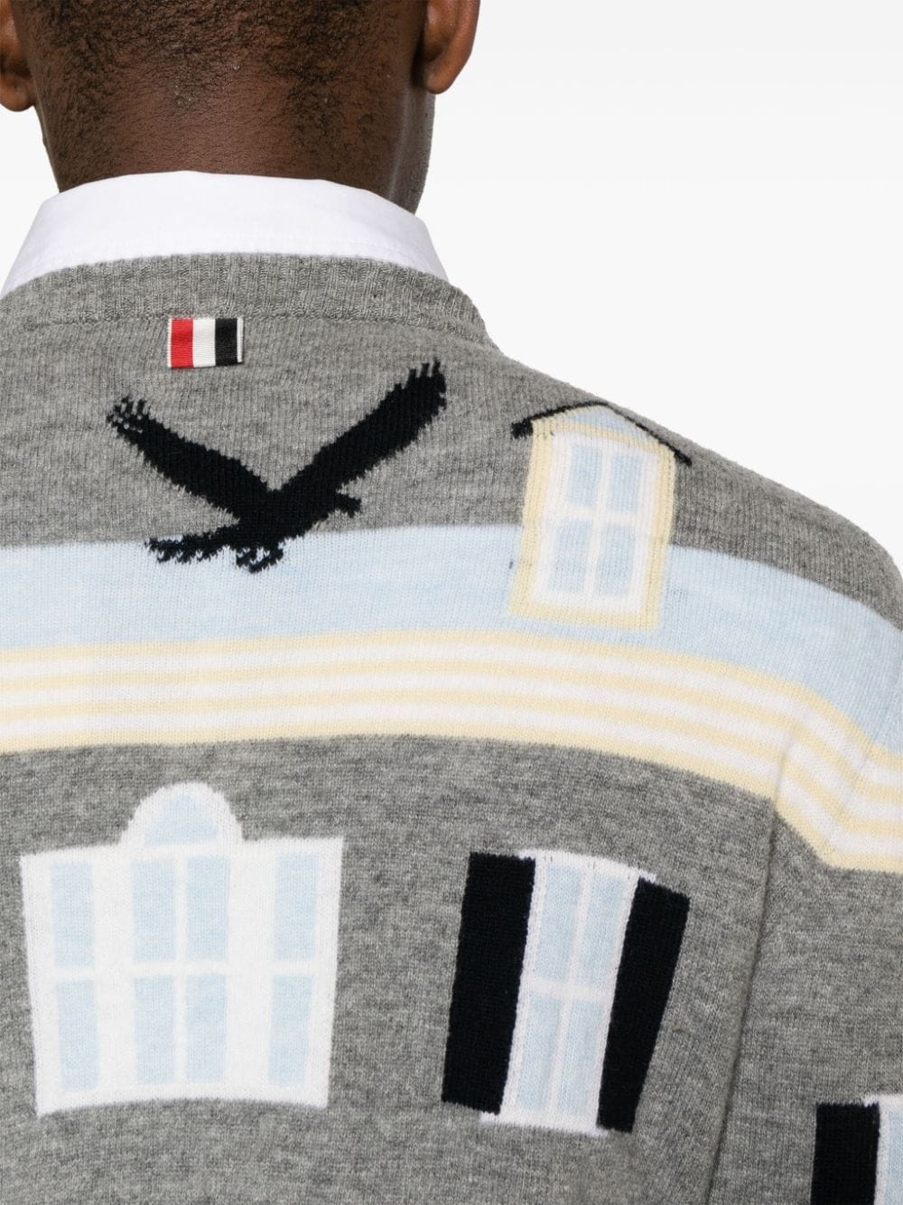 House intarsia-knit wool jumper - 5