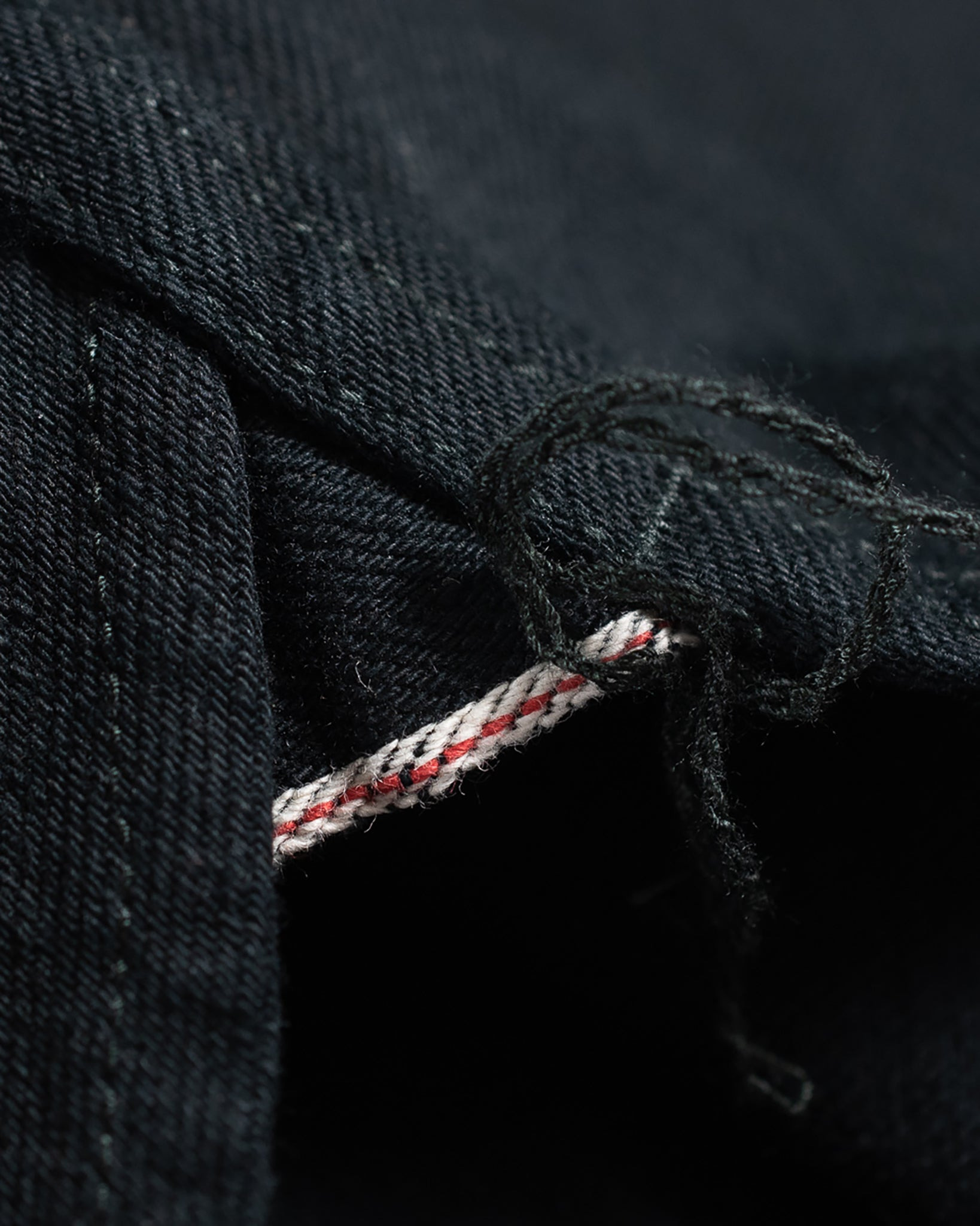 IHSH-218-BLK 12oz Selvedge Denim Western Shirt "The Johnny Cash III" - Superblack - 14
