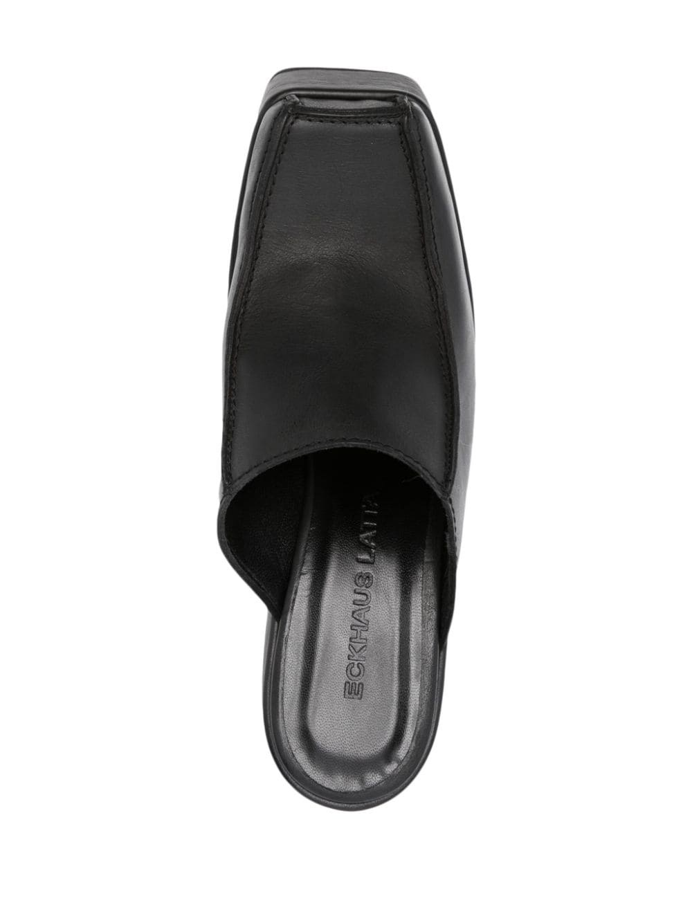 135mm square-toe platform mules - 4