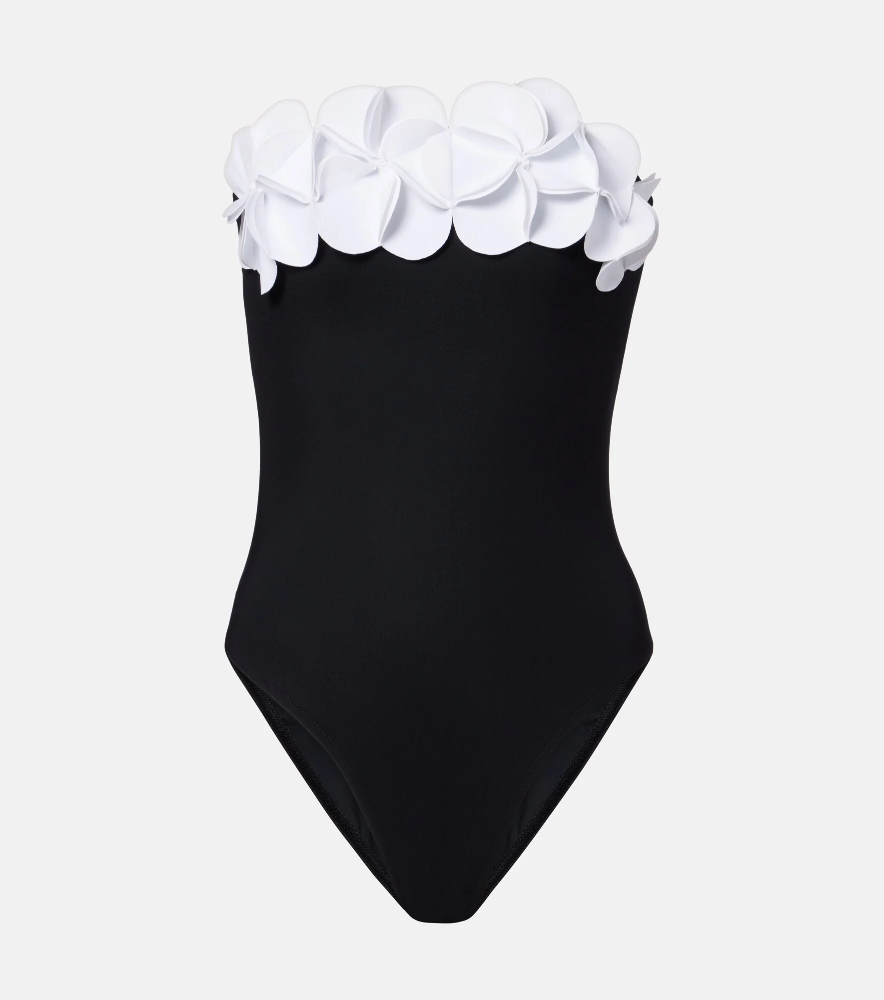 Tess floral-appliqué bandeau swimsuit - 1