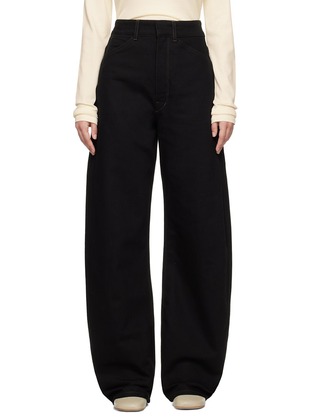 Black High Waisted Curve Jeans - 1