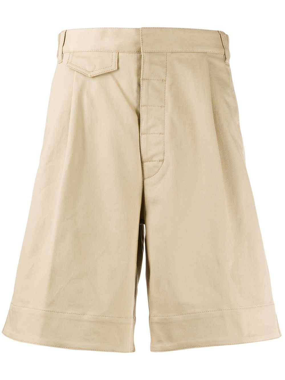 wide-leg chino shorts - 1