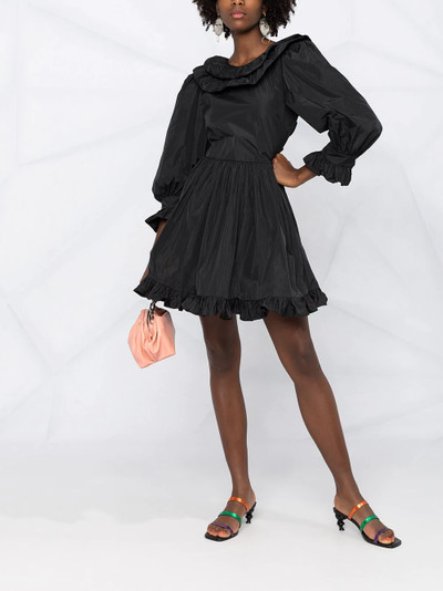 MSGM ruffle-detailing long-sleeve mini dress outlook