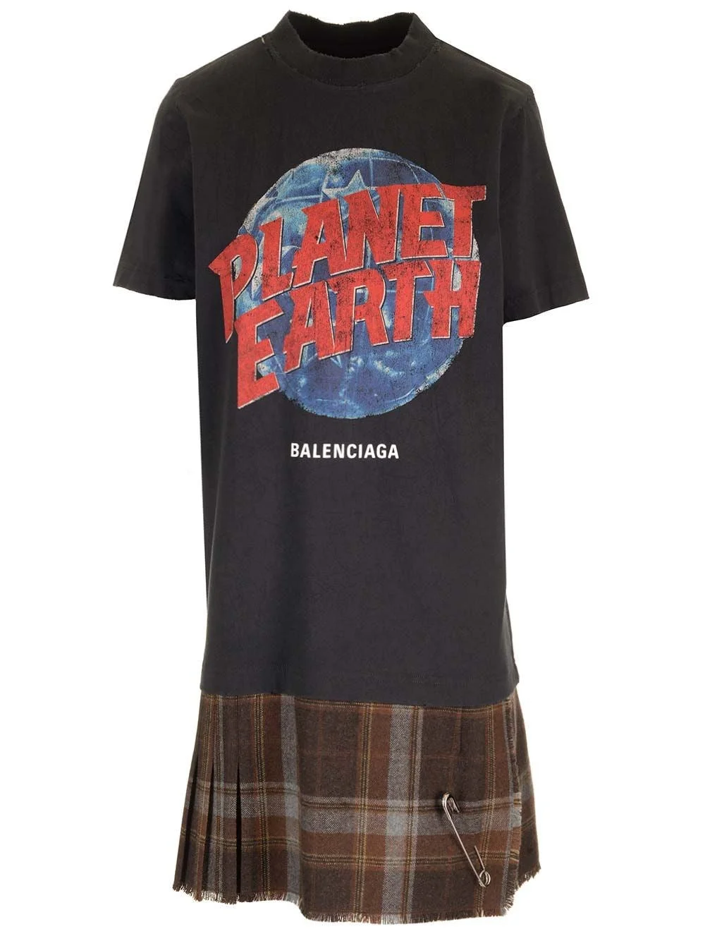 Balenciaga Women "Layered Planet Earth" T-Shirt - 1