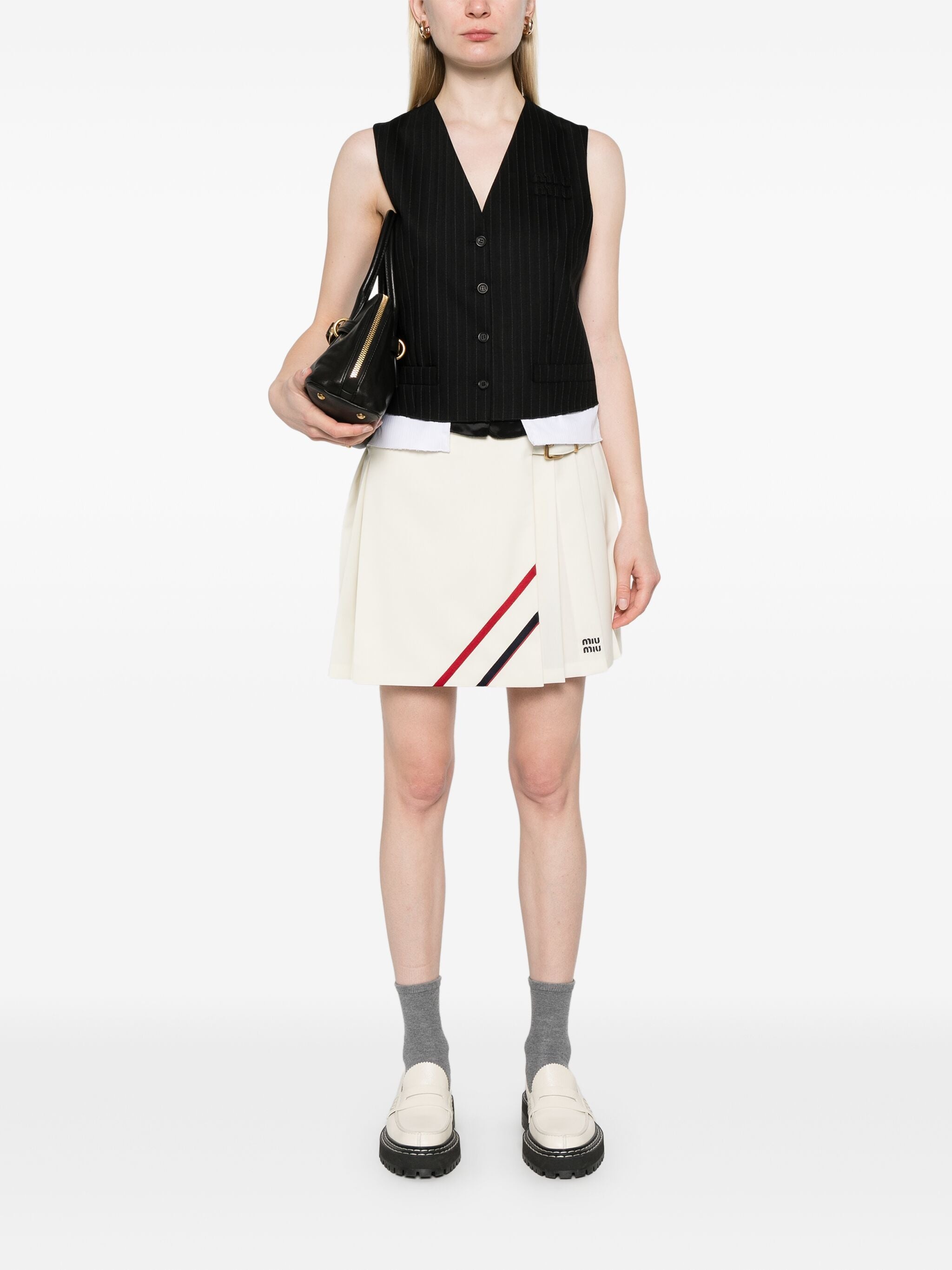 Pleated Mini Skirt - 5