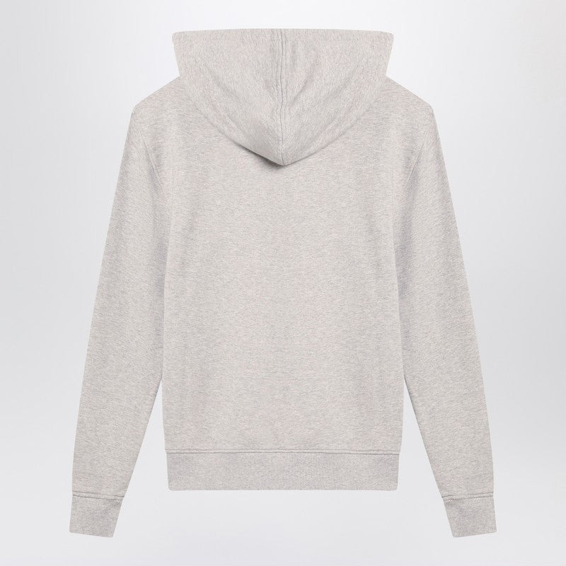 Ami Paris Grey Ami De Coeur Hoodie Men - 2
