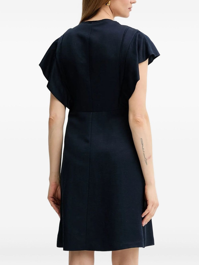 BOSS flutter-sleeve keyhole midi dress outlook