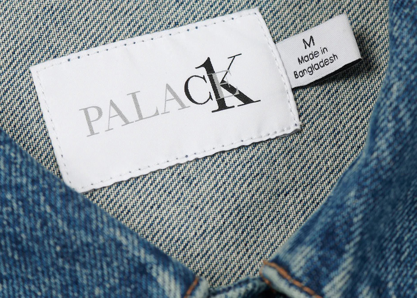 Palace CK1 Relaxed Trucker Denim Jacket Tinted Sandstone Indigo - 3