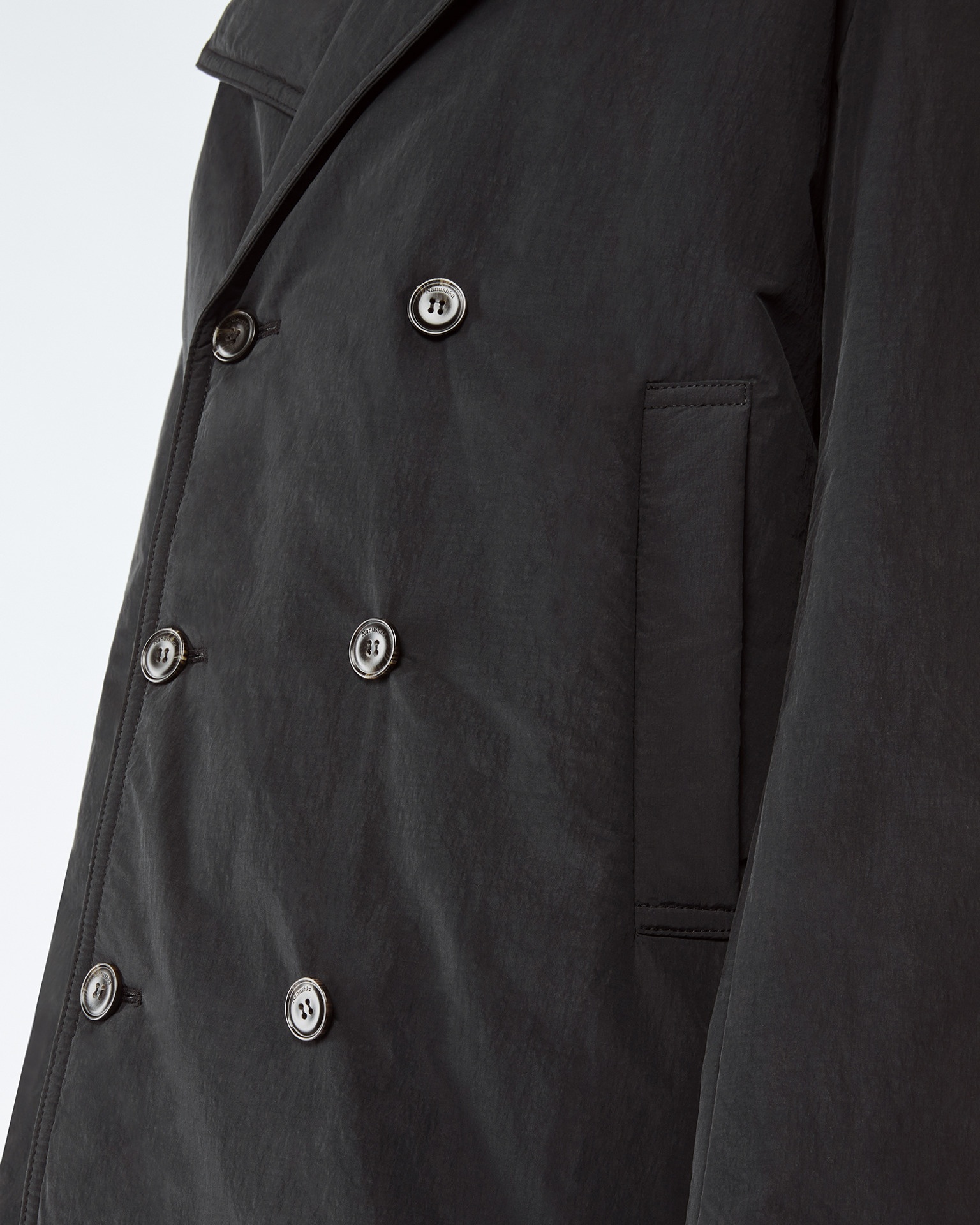 BARTON - Upcycled tech-poplin jacket - Off-black - 5