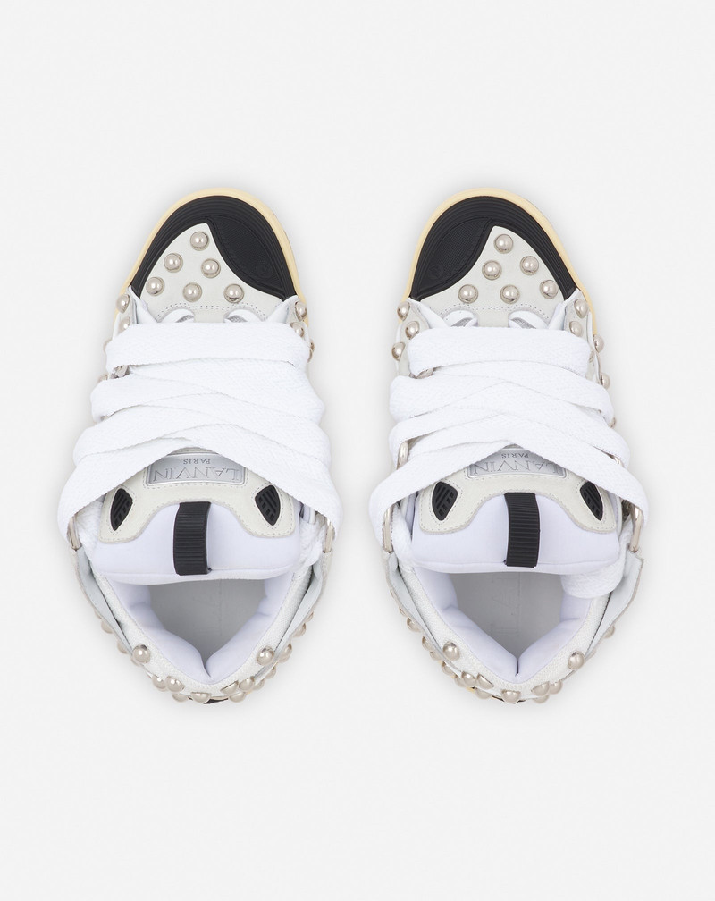 Lanvin STUDDED LEATHER CURB SNEAKERS outlook