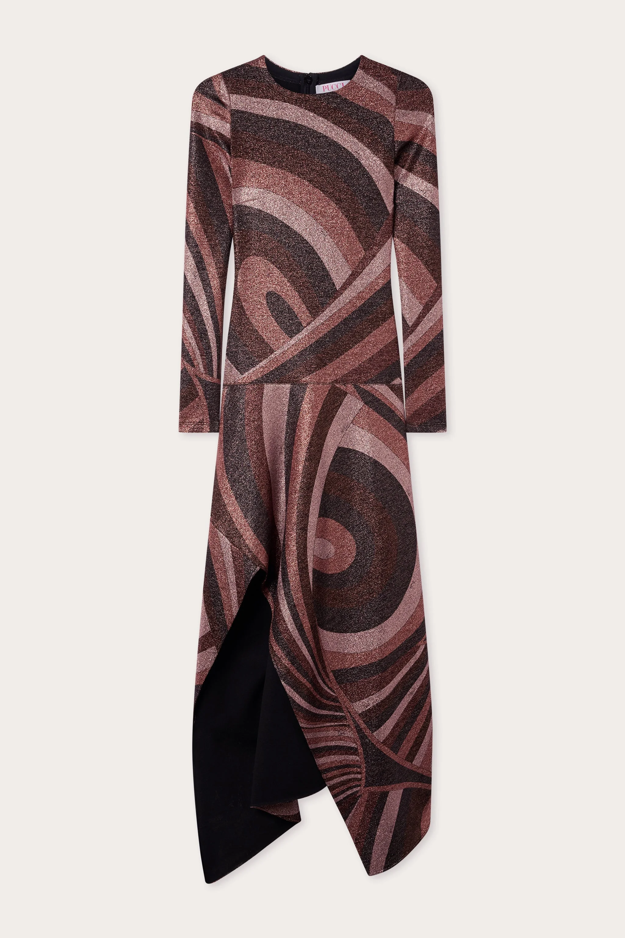 IRIDE PRINT LUREX JERSEY DRESS - 1