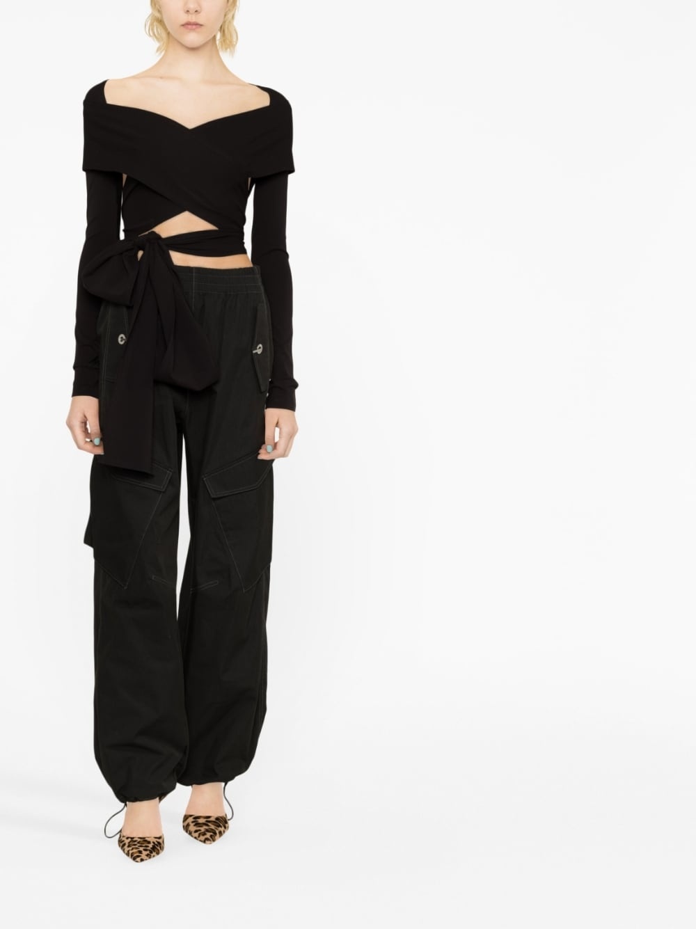 cut-out wrap top - 2