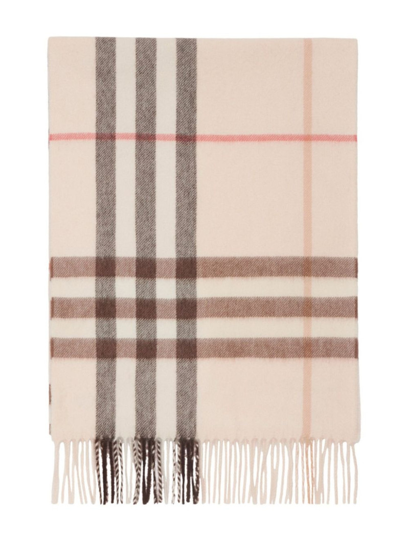 Burberry checked cashmere scarf outlook