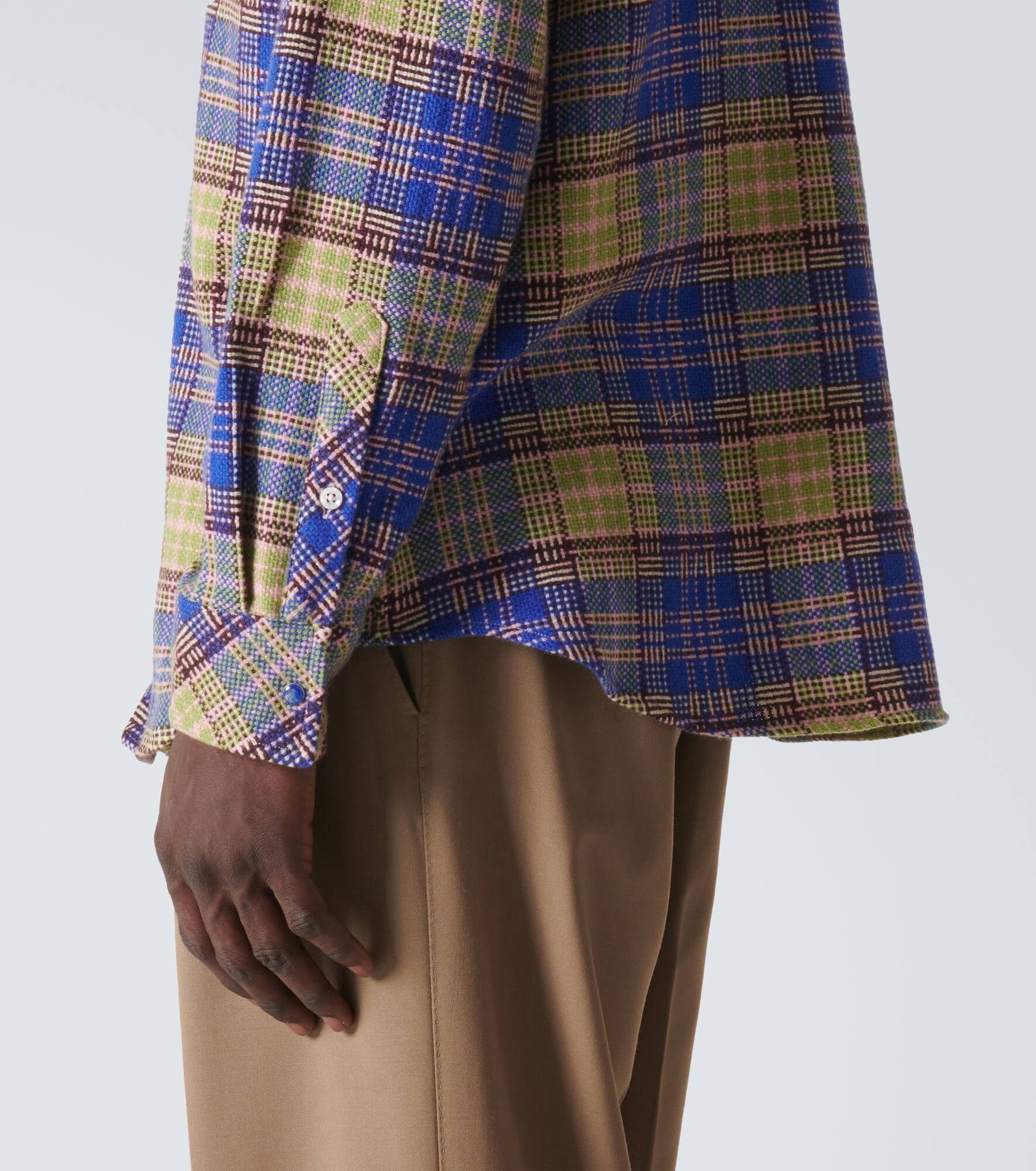 Tartan cashmere shirt - 6