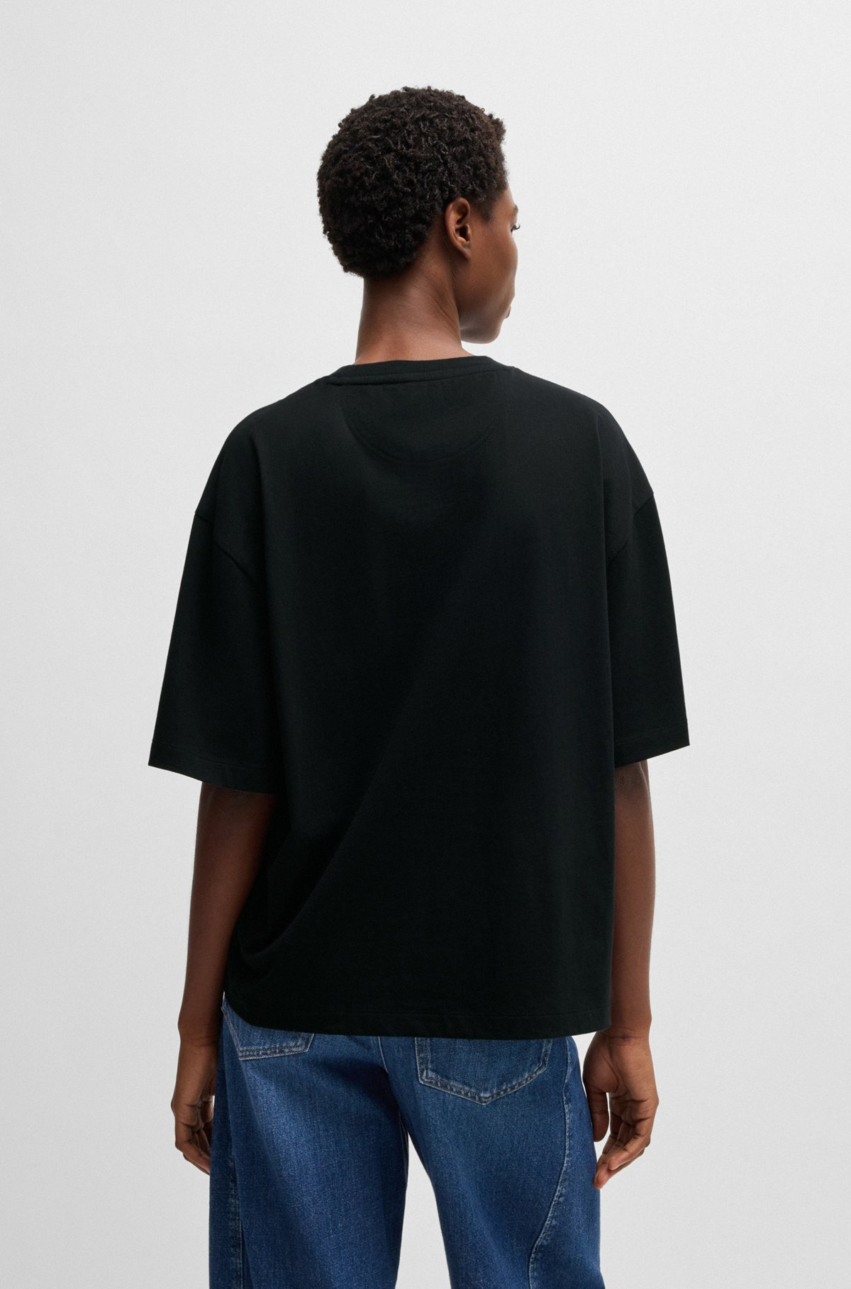 OVERSIZE T-SHIRT IN COTTON JERSEY WITH LOGO ARTWORK - 4