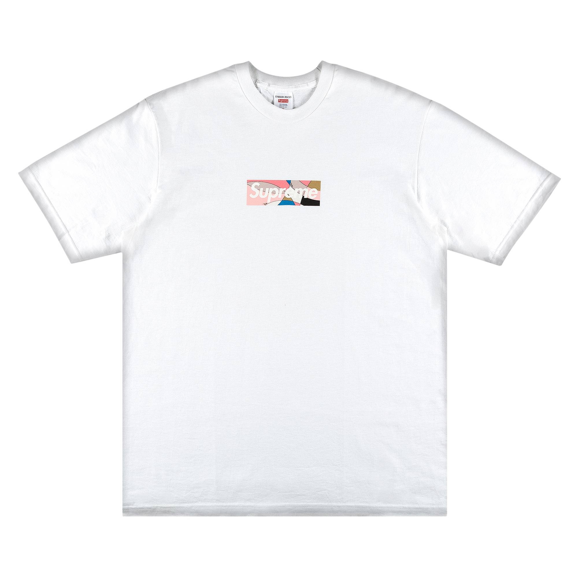 Supreme x Emilio Pucci Box Logo Tee 'White/Dusty Pink' - 1