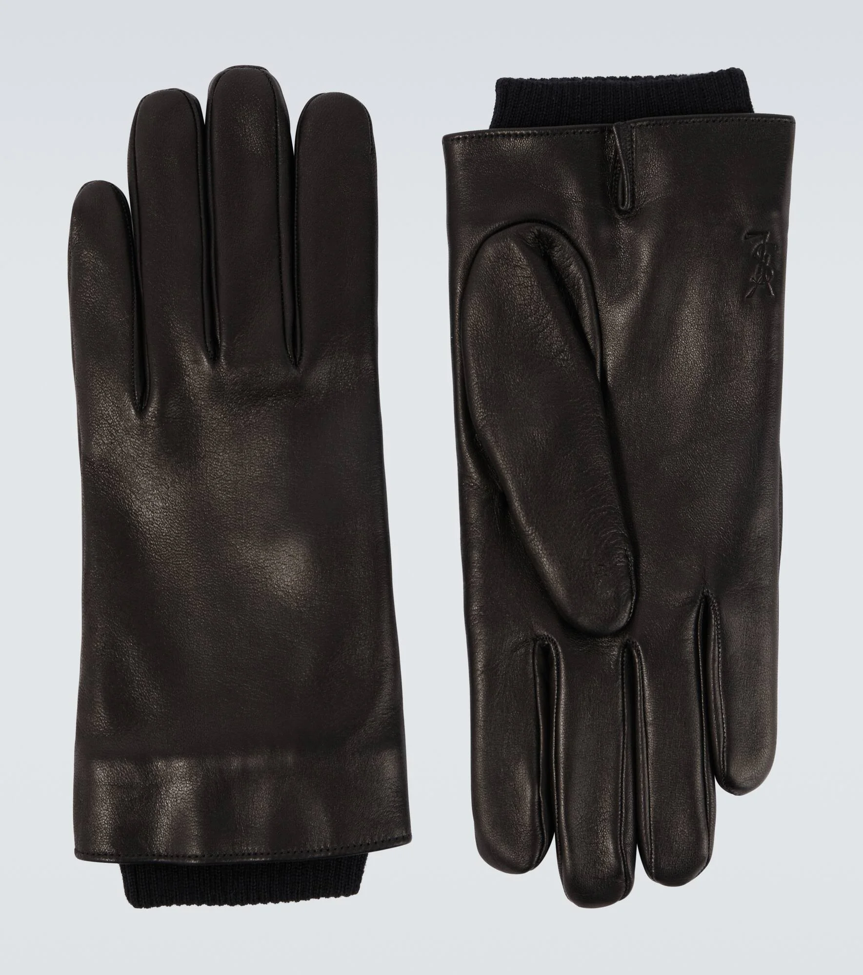 Cassandre wool-lined leather gloves - 1