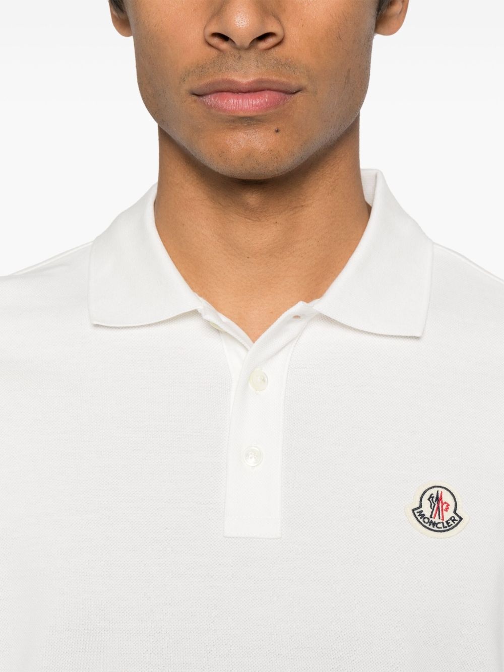 logo-patch polo shirt - 4